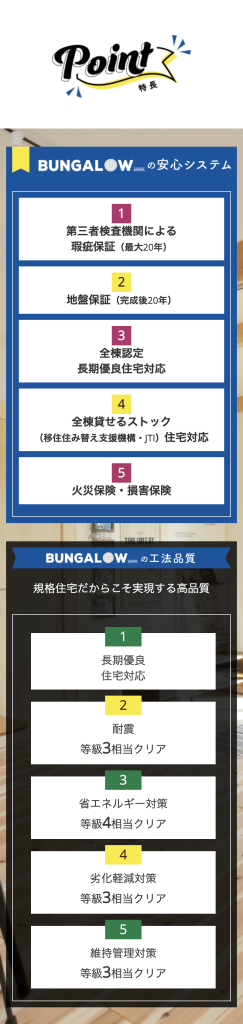 BUNGALOW特長